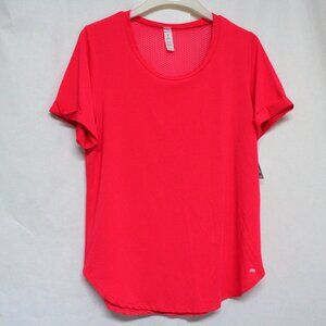 Women's NWT Marika Dry Wik Sassy Coral XL Short Sleeve Top